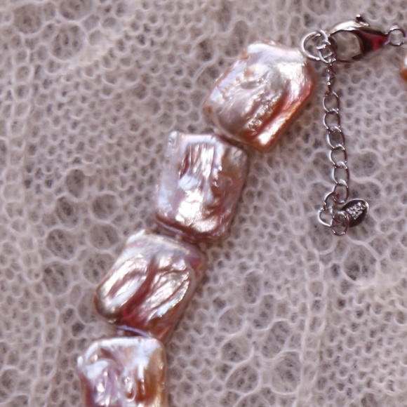 Pearl necklace with sterling clasp. great luster - Picture 2 of 7